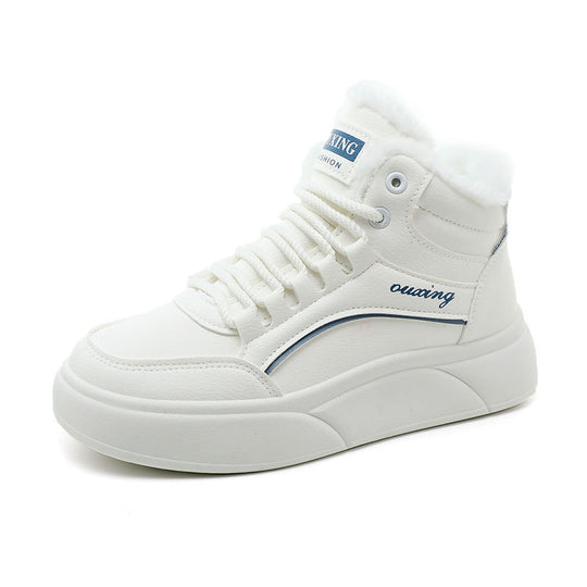 Damen hochflorige Sneakers mit kuscheligem Innenfutter EB