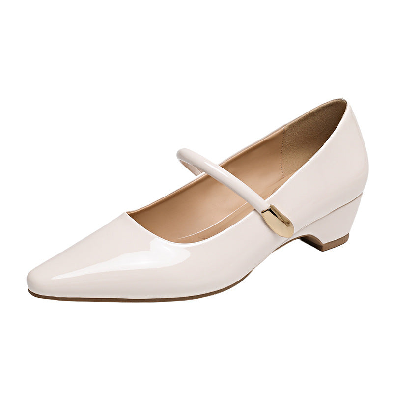 Damen elegante Mary Jane Schuhe mit Absatz EB