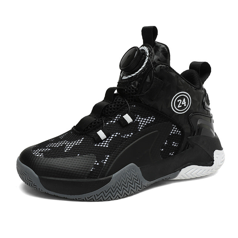 Unisex atmungsaktive Basket-Performance-Sneaker mit Drehverschluss, verstärkter Ferse und griffiger Profillaufsohle EB