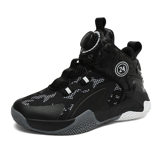 Unisex atmungsaktive Basket-Performance-Sneaker mit Drehverschluss, verstärkter Ferse und griffiger Profillaufsohle EB