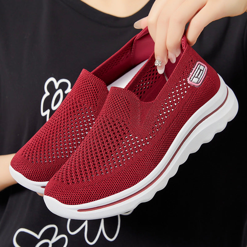 Damen Atmungsaktive Slip-On Sneakers mit komfortabeler Dämpfung EB