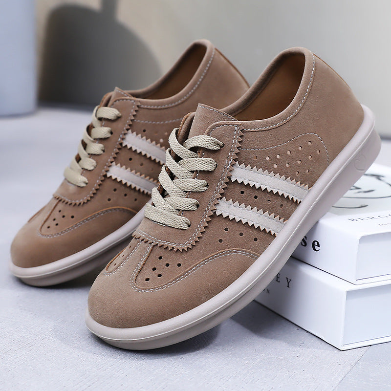 Damen Sneaker mit atmungsaktivem Veloursleder und gepolstertem Fußbett EB