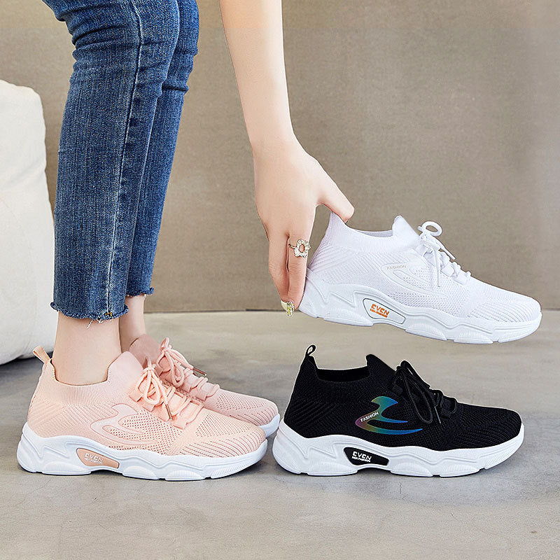 Damen Schnürfreizeitschuhe mit atmungsaktivem Mesh-Obermaterial EB