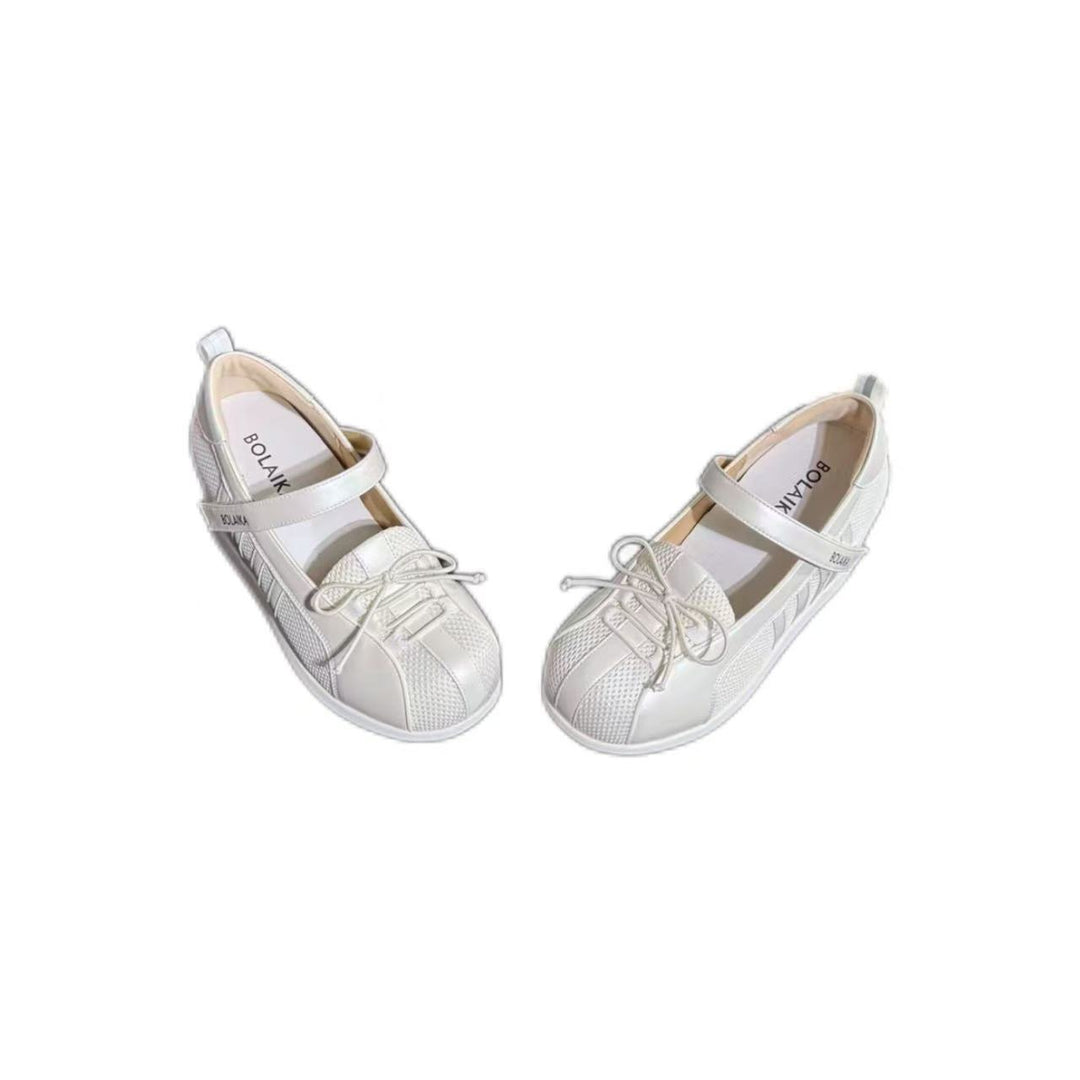 Damen sportliche Sneakers mit verstellbarem Riemen EB