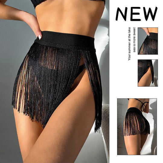 Damen Rüschen-Badeoberteil mit transparentem Design EB