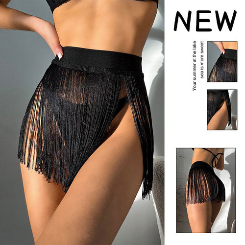 Damen Rüschen-Badeoberteil mit transparentem Design EB