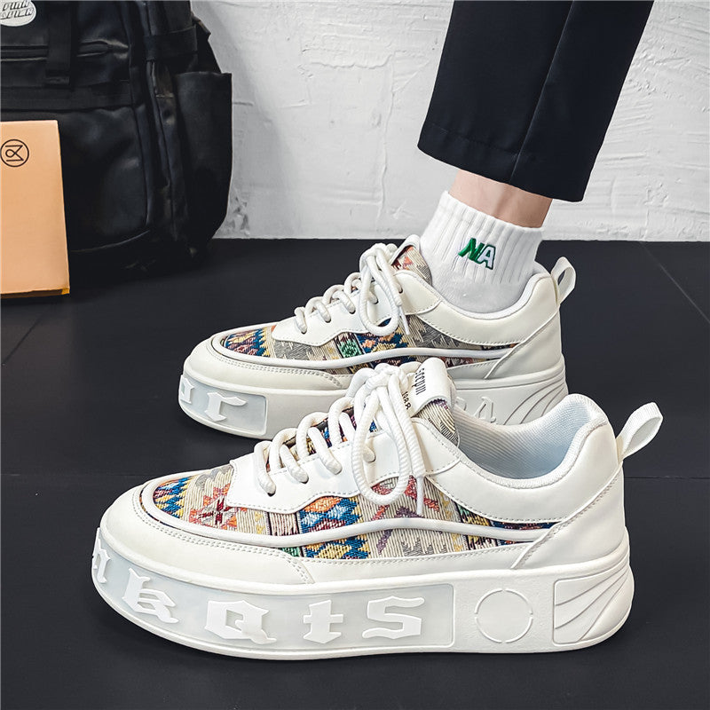Damen Freizeit-Sneaker mit modischem Design und hohem Plateau EB