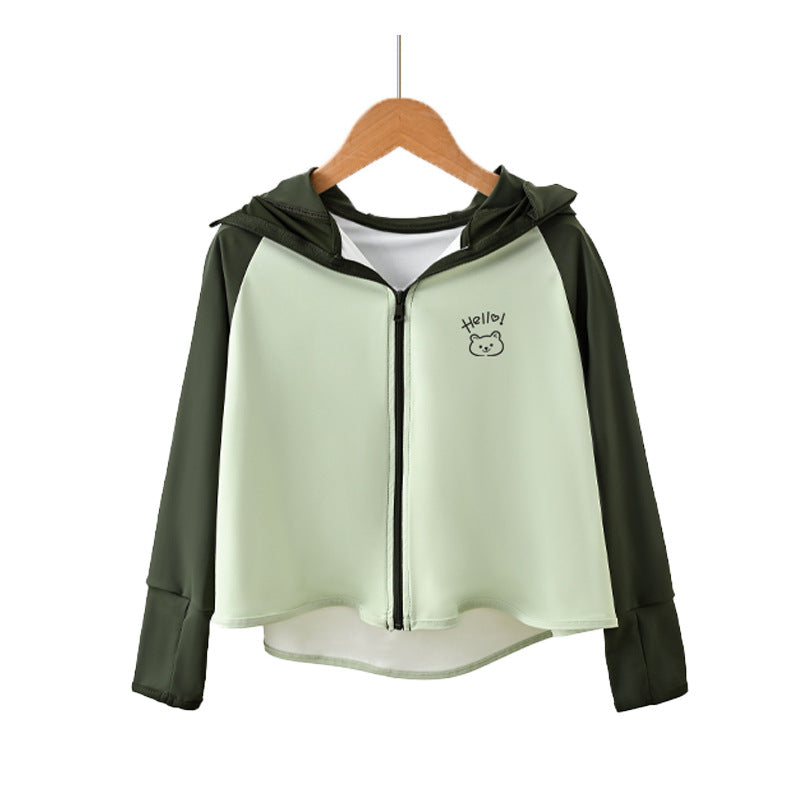 Damen Leichte Kapuzenjacke mit tierischem Aufdruck EB
