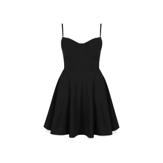 Damen A-Linien Kleid mit verführerischem Cup-Oberteil und schwingendem Rock EB