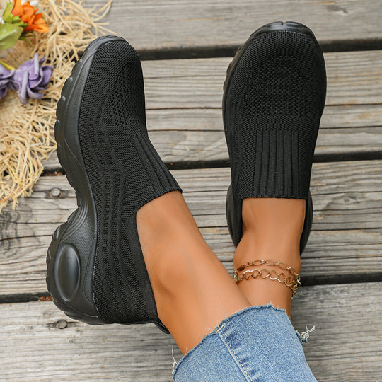 Damen Komfortable Slip-On Sneakers mit atmungsaktivem Mesh-EB