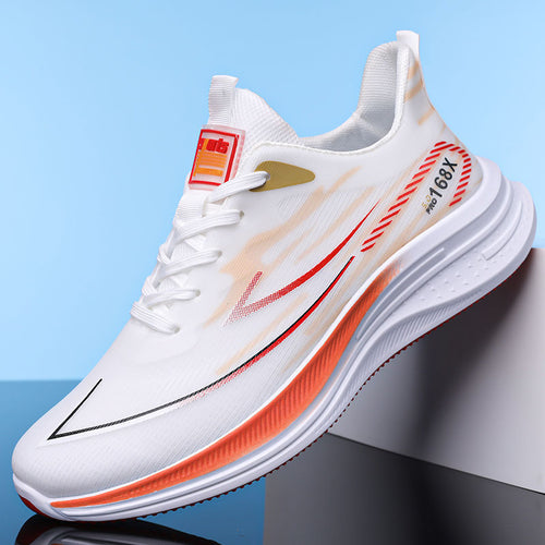 Damen Leichte Lauf-Sneaker mit atmungsaktiver Netzstruktur und stoßdämpfender Sohle EB