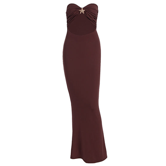 Damen Wickelkleid mit aufregendem Cut-Out und glamourösem Detail EB