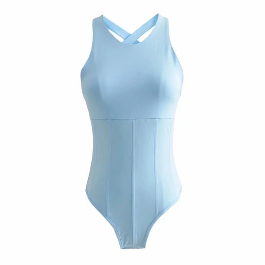 Damen Body mit figurformendem Design und seitlichen Cut-Outs EB