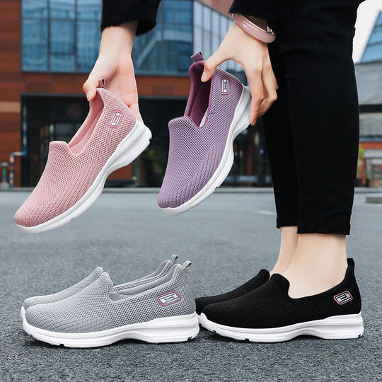 Damen Atmungsaktive Slip-On Sneakers mit flexiblem Netzdesign EB