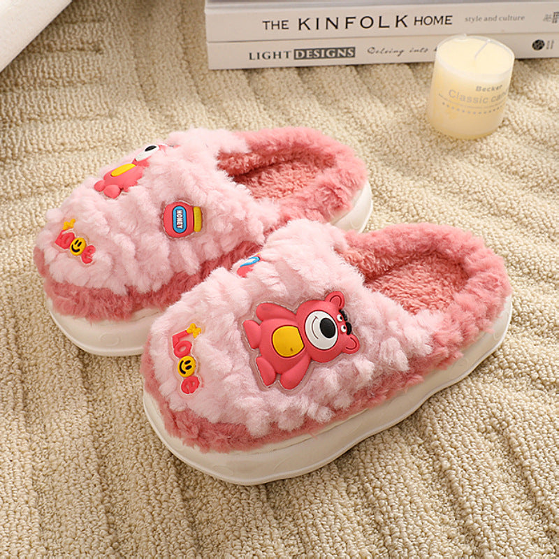 Damen Hausschuhe mit tierischem Motiv und flauschigem Futter EB