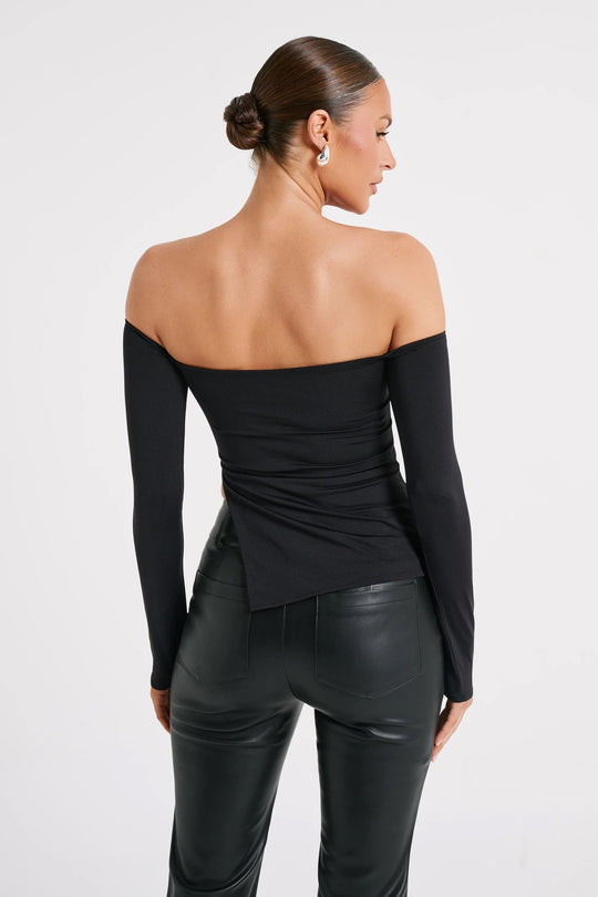 Damen Off-Shoulder Langarmtop EB
