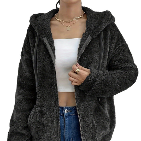 Damen Kuscheljacke mit hoher Wärmeisolation und großzügigen Taschen EB