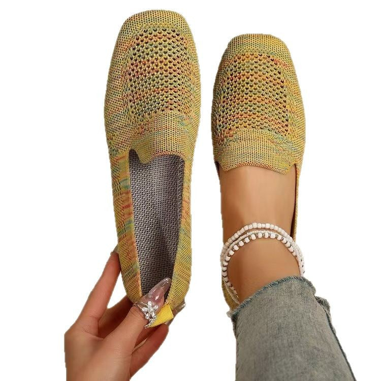 Damen Atmungsaktive Slip-On Ballerinas mit feinem Netzdesign EB