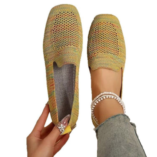 Damen Atmungsaktive Slip-On Ballerinas mit feinem Netzdesign EB