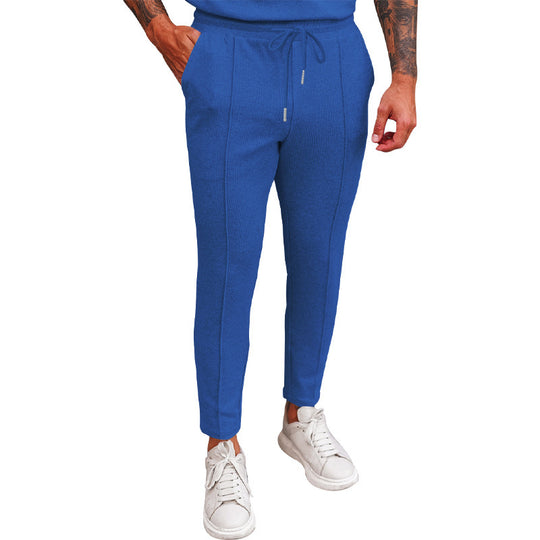 Damen elastische Freizeithose mit moderner Waffle-Textur EB