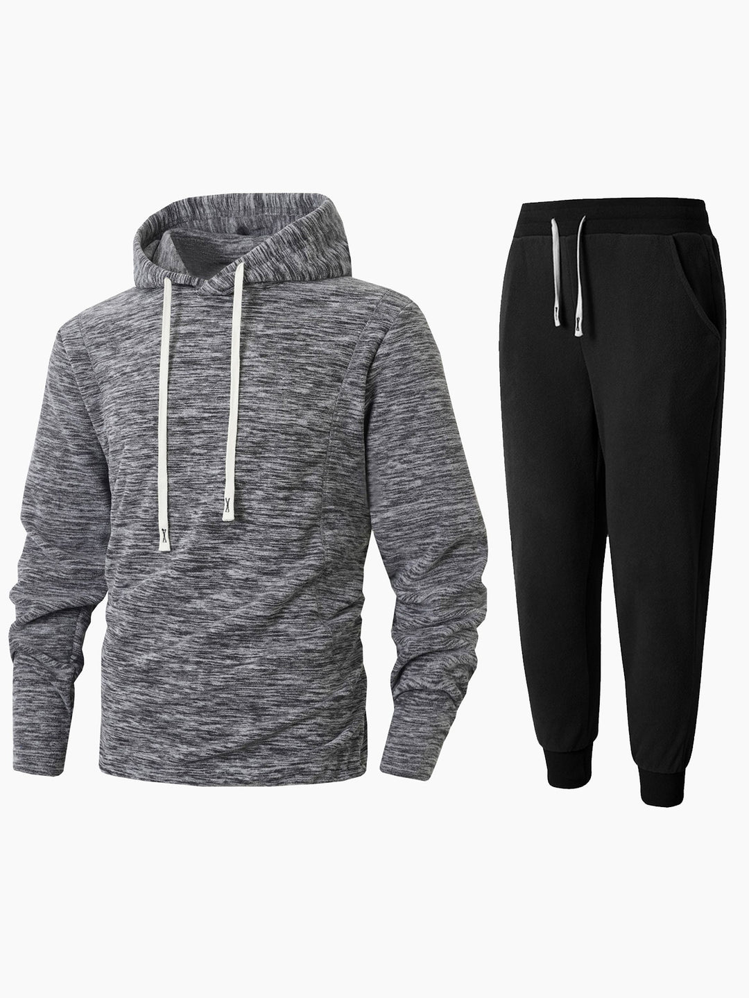 Herren Fleece-Kapuzenpullover und Jogginghose Set EB