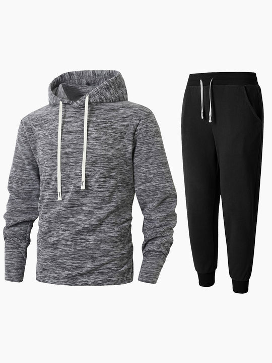 Herren Fleece-Kapuzenpullover und Jogginghose Set EB