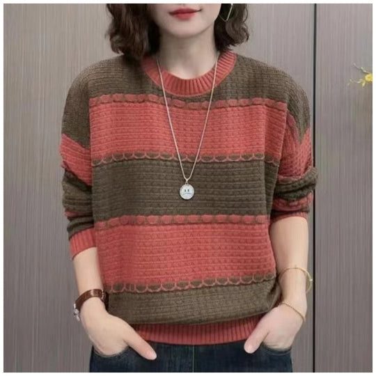 Damen Strickpullover mit strukturiertem Design und lässigem Schnitt EB