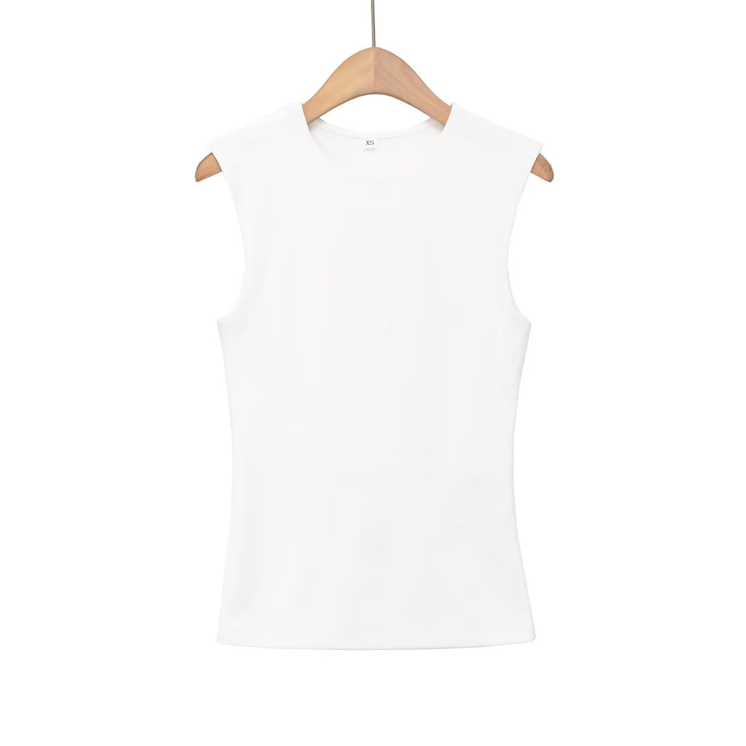 Damen ärmelloses Oberteil mit strukturiertem Look und hochwertiger Baumwolle EB