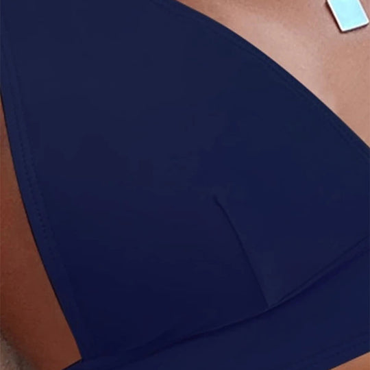 Damen Hochgeschnittener Bikini mit elegantem V-Ausschnitt EB