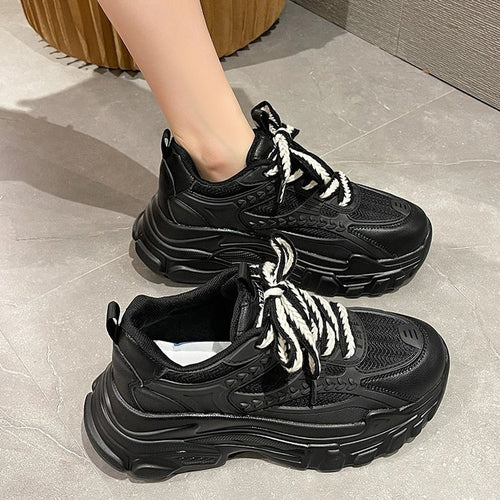 Damen Sportliche Sneakers mit atmungsaktivem Mesh und rutschfester Sohle EB