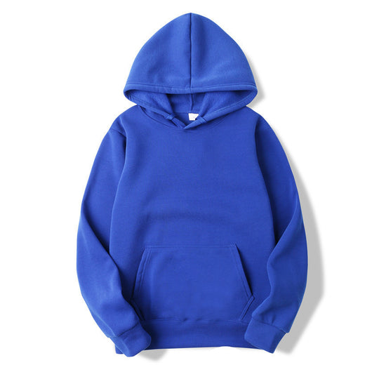 Unisex schlichter Kapuzenpullover mit Kängurutasche, gerippten Bündchen und relaxed Fit EB
