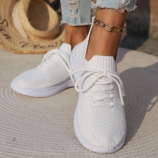 Damen Atmungsaktive Sneaker mit elastischem Strick-Obermaterial und stützendem Fußbett EB