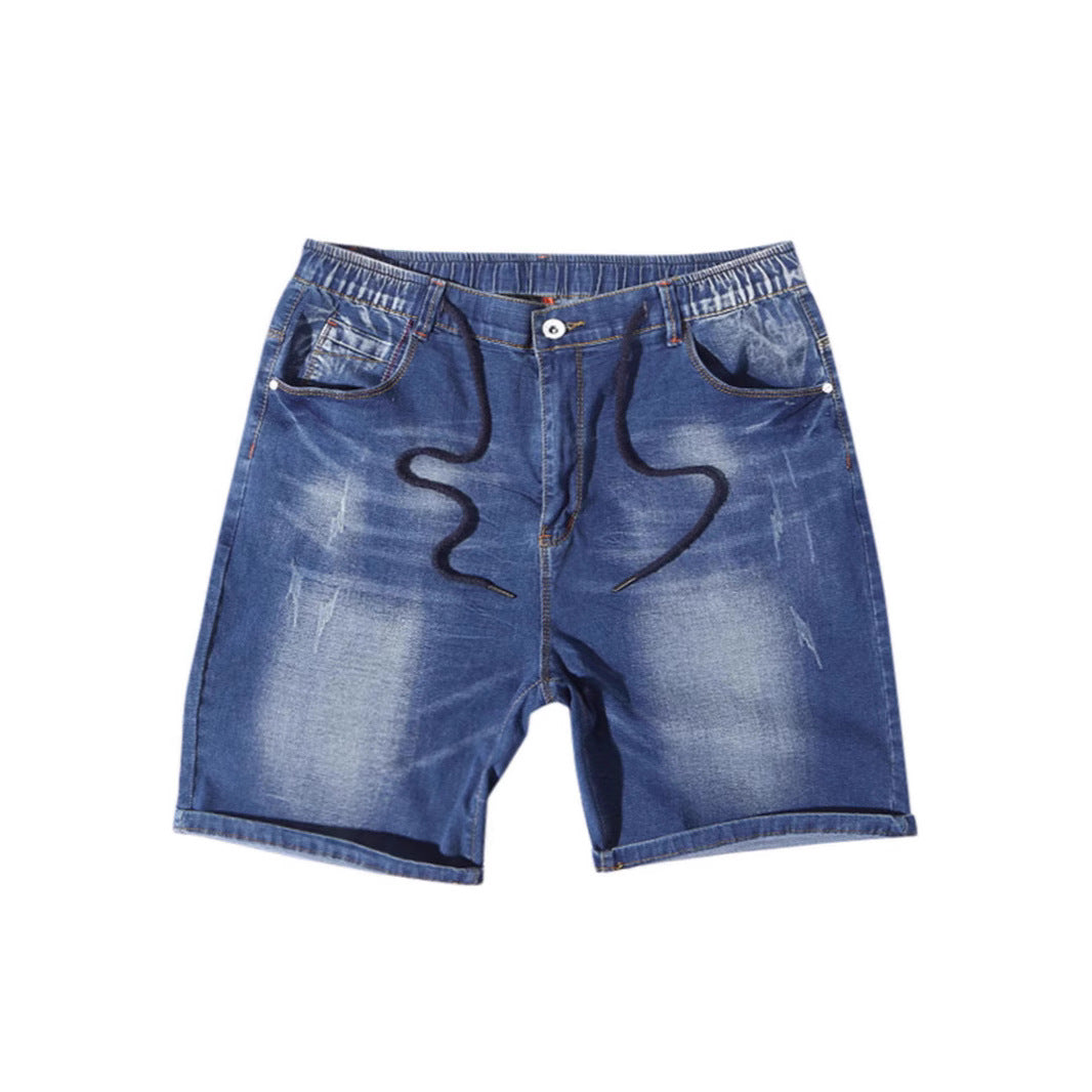 Herren Denim-Shorts mit elastischem Bund und lässigem Schnitt EB
