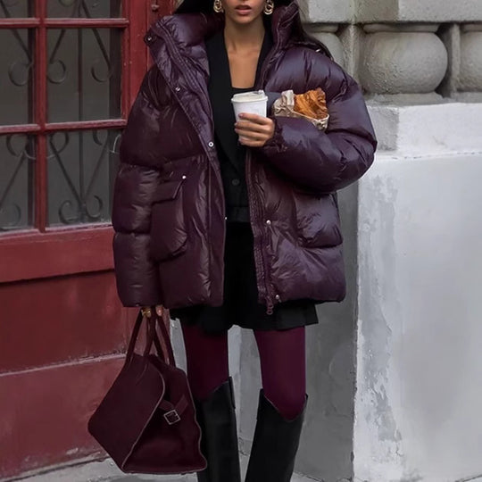 Damen Winterjacke mit voluminösem Schnitt und Wärmeisolierung EB