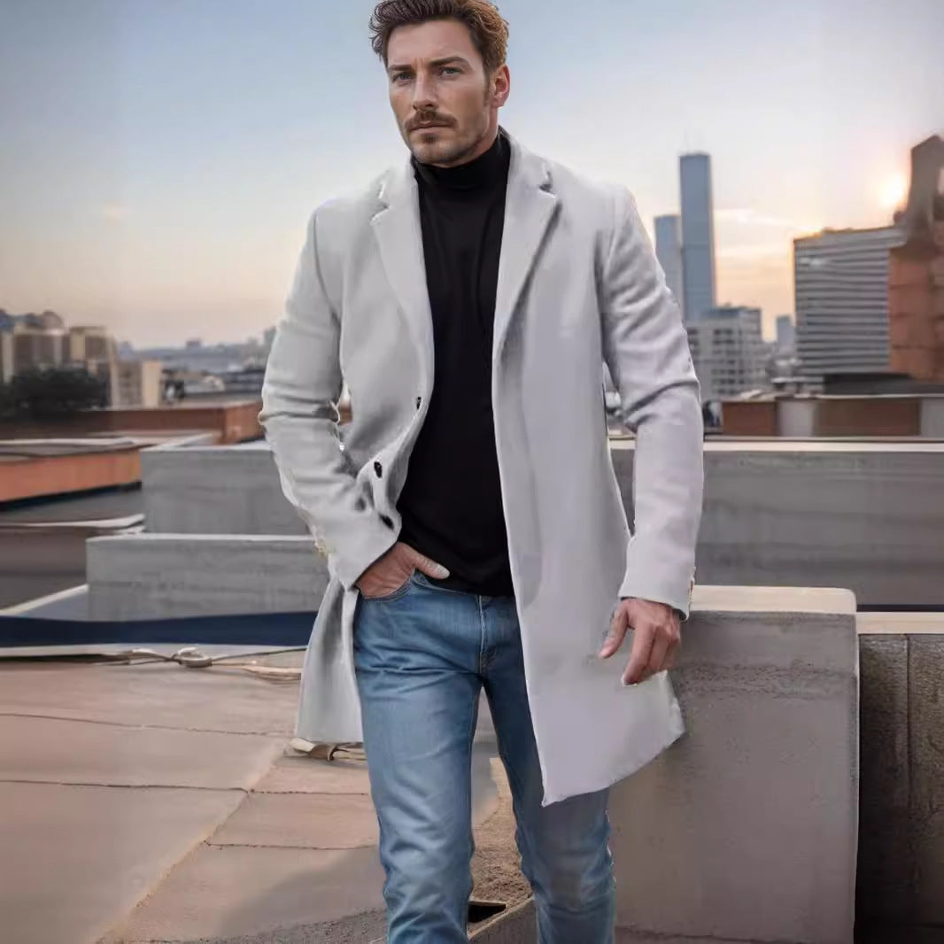 Herren eleganter, taillierter Mantel EB
