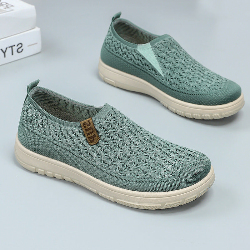 Damen Atmungsaktive Slip-On Freizeitschuhe mit elastischem Design EB