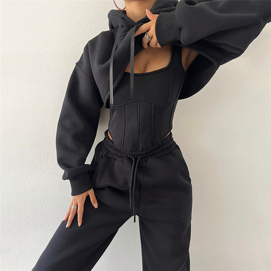 Damen Crop-Top mit integriertem Waist Trainer EB