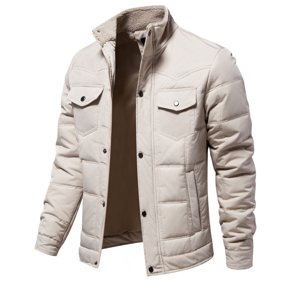 Herren Winterjacke mit gefüttertem Kragen und praktischen Taschen EB