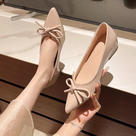 Damen Spitzenballerinas mit dekorativem Schleifenakzent EB