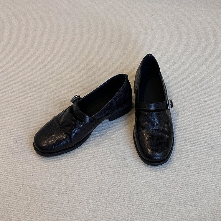 Damen Elegante Mokassins mit dekorativem Riemchen EB