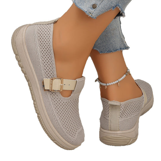 Damen atmungsaktive Schnürschuhe mit sportlichem Design und komfortablem Fußbett EB