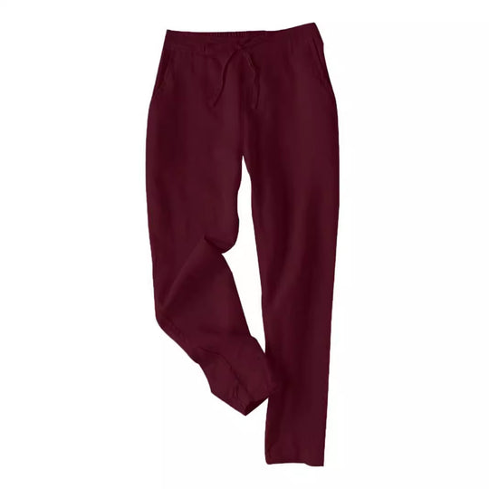 Damen Leichte Chinohose aus atmungsaktivem Leinenmix mit verstellbarem Bund EB