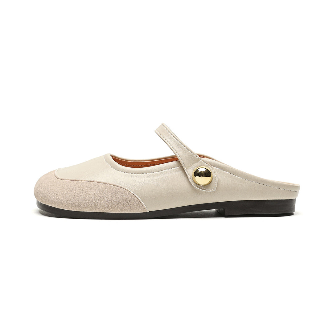 Damen Bequeme Mokassins mit verstellbarem Riemen und eleganter Schnalle EB