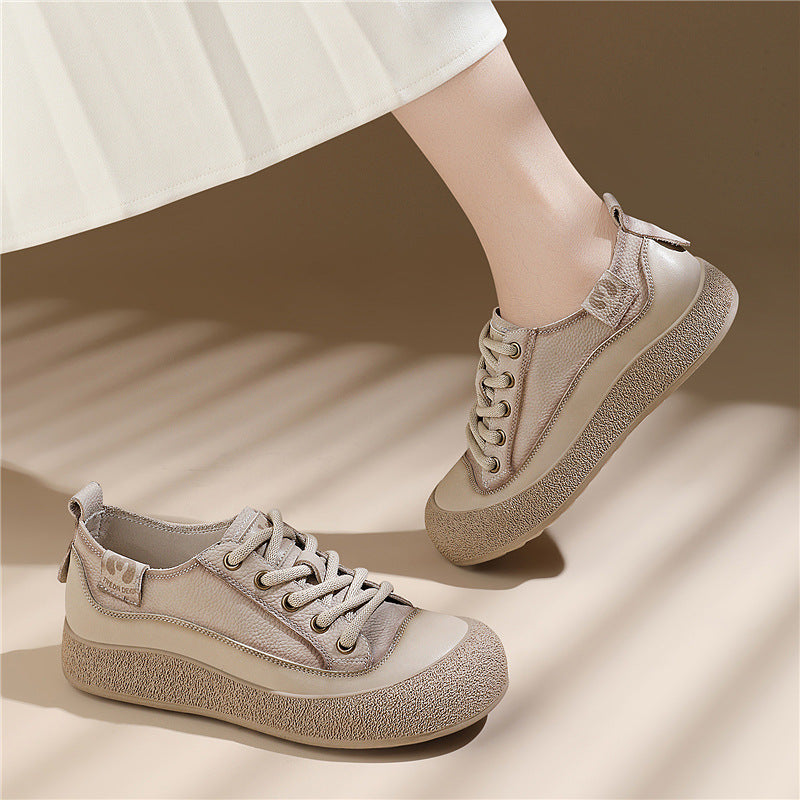 Damen modische und bequeme Freizeit-Schuhe mit elastischen Schnürsenkeln EB