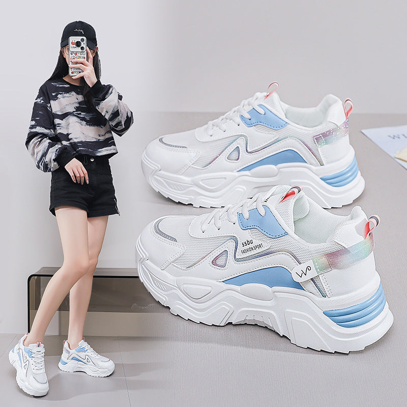 Damen Sportliche Lauf-Sneaker mit atmungsaktiver Mesh-Oberfläche und stoßdämpfender Sohle EB