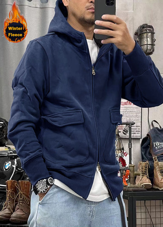 Herren warme Fleecejacke mit praktischen Taschen und modernem Schnitt EB
