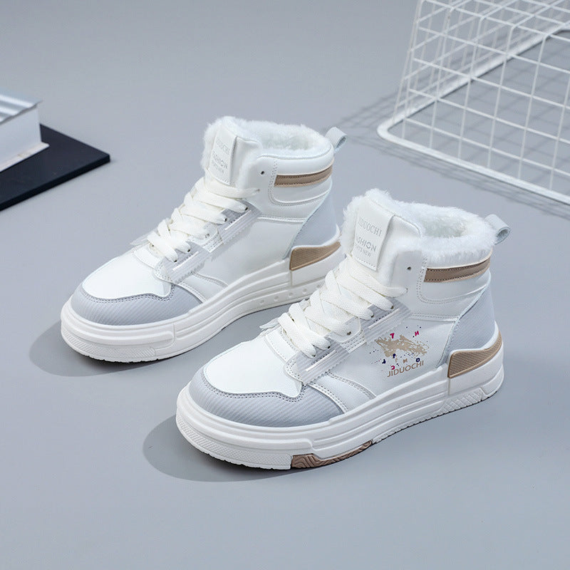Damen Hohe Sneakers mit kuscheligem Innenfutter und modischem Akzent EB