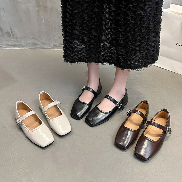 Damen Ballerinas mit verstellbarem Schnallenriemen und elegantem Design EB