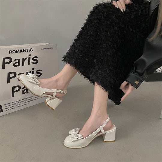 Damen Sling Heels mit floralem Akzent EB