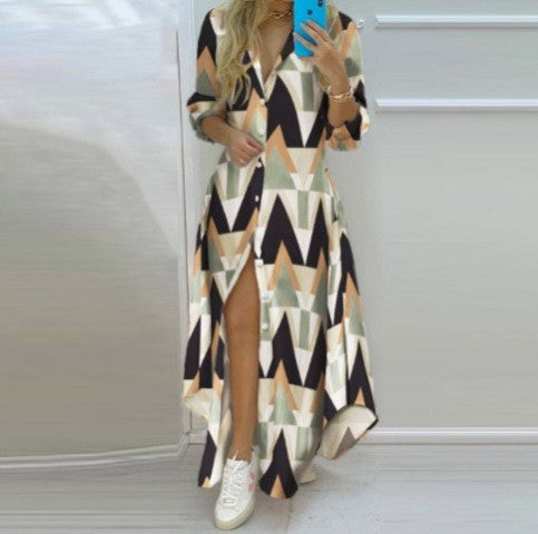Damen Kimono-Robe mit Printdesign EB